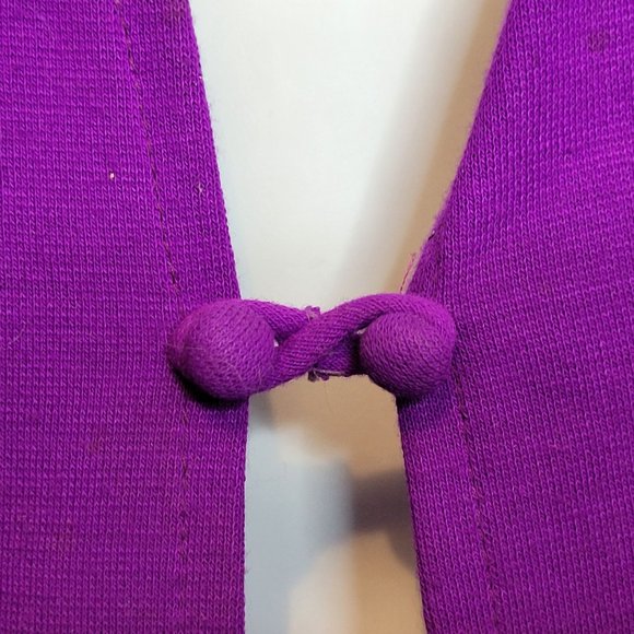 Purple Polyester Pants Suit Vest 2 Piece Sir Gal Norben No Size Tag Approx Small - Picture 3 of 16